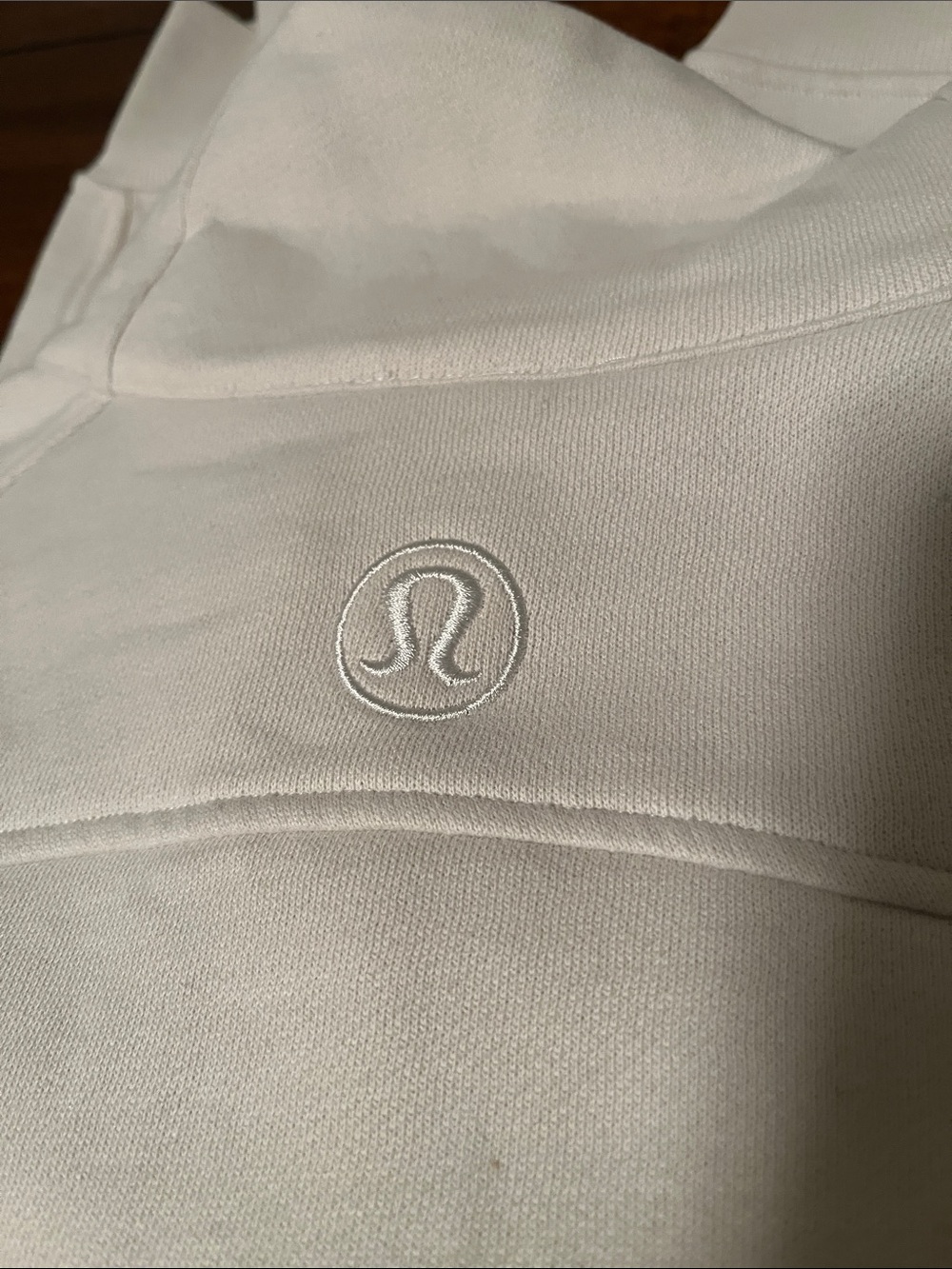 lululemon Cream Crewneck Sweatshirt with Subtle Logo Tag